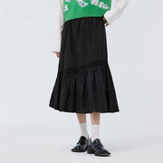 elegant mid-calf black skirt, view 2 - MRSLM