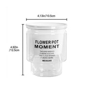 self-watering transparent succulent planter, view 2 - MRSLM