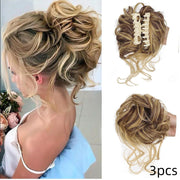 womens messy curly hair bun, view 4 - MRSLM
