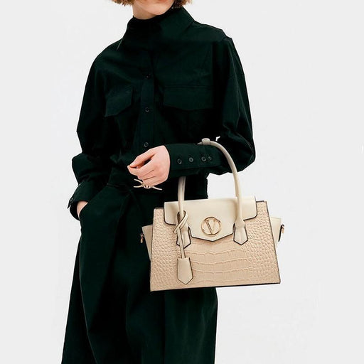 alligator pattern tote and crossbody bag set - MRSLM