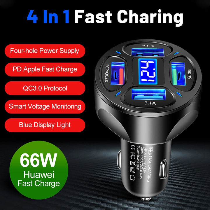 3 Ports USB Car Charger