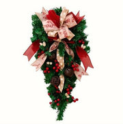 Candy cane Christmas teardrop door swag, view 6 - MRSLM