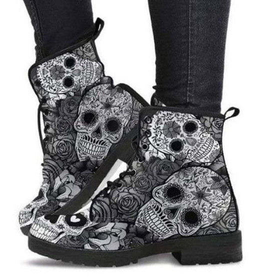 Printed lace-up high-top boots, view 6 - MRSLM