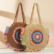 colorful woven beach shoulder bag - MRSLM
