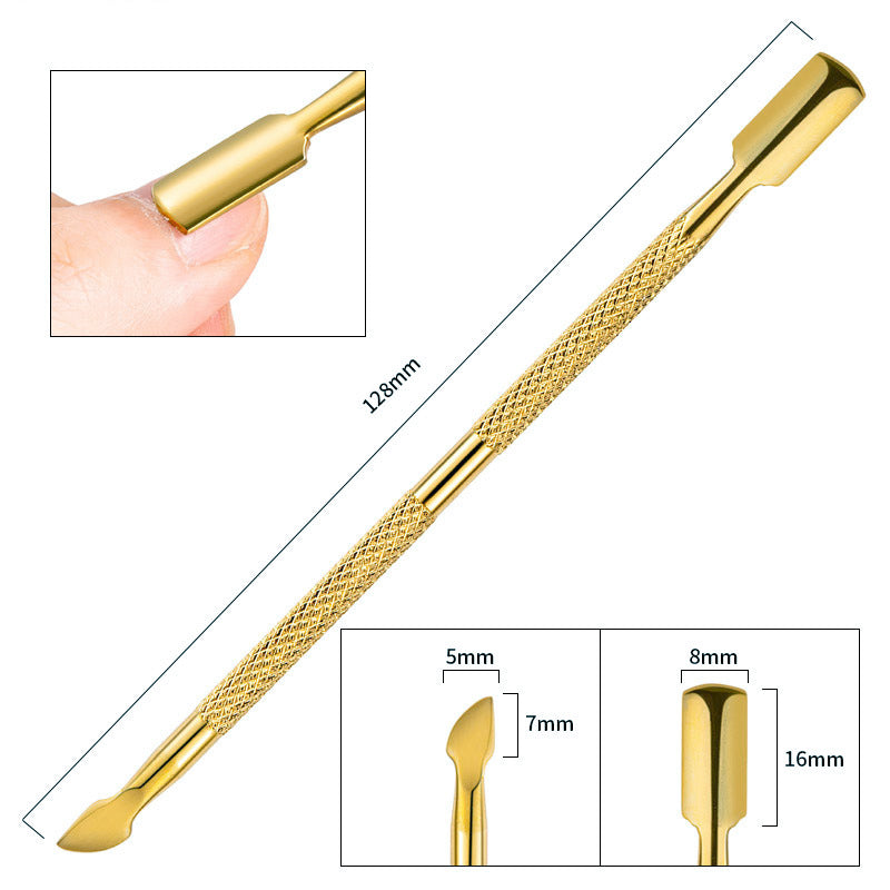 stainless steel cuticle pusher, view 4 - MRSLM