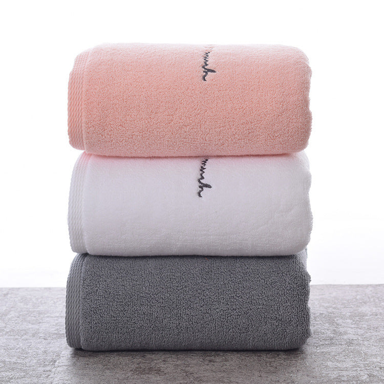 Large embroidered cotton bath towel - MRSLM