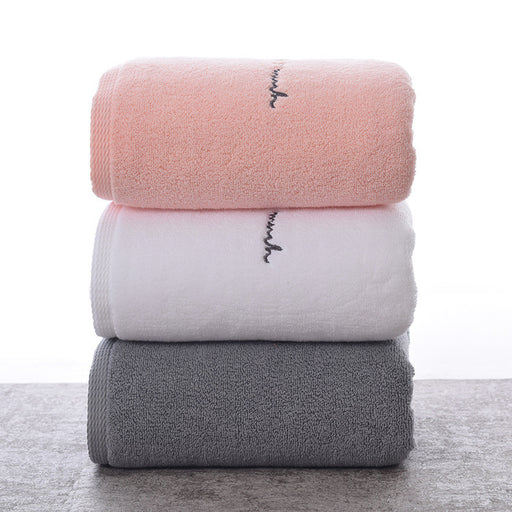 Large embroidered cotton bath towel - MRSLM