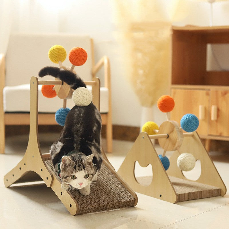 Cat scratching post with sisal ball, view 5 - MRSLM