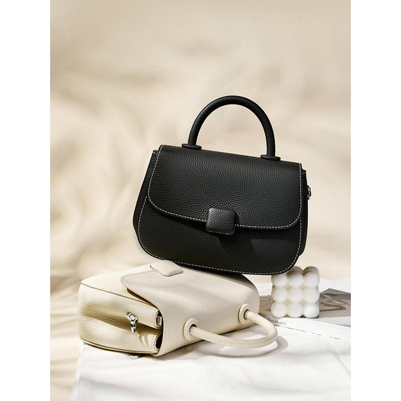leather crossbody saddle bag, view 11 - MRSLM