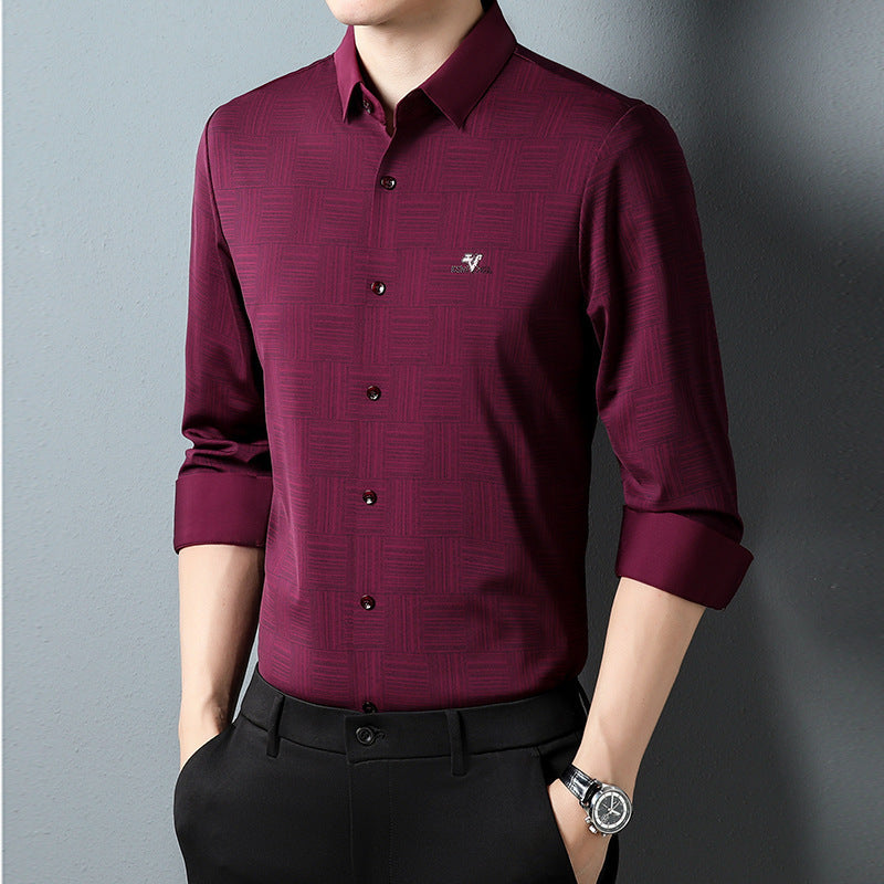 casual long sleeve plaid shirt, view 6 - MRSLM