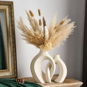 european white ceramic vase set, view 5 - MRSLM
