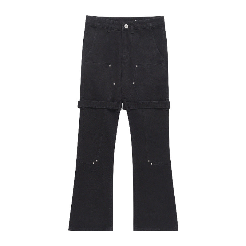 men's black ribbon jeans, view 5 - MRSLM