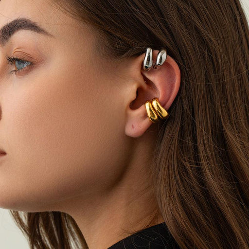 18k gold plated irregular ear clip - MRSLM
