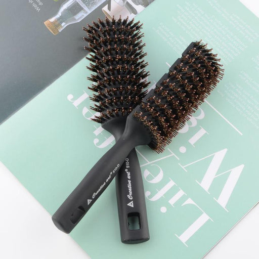 black detangling pompadour hair brush - MRSLM