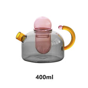 colorful glass teapot and teacup set, view 5 - MRSLM