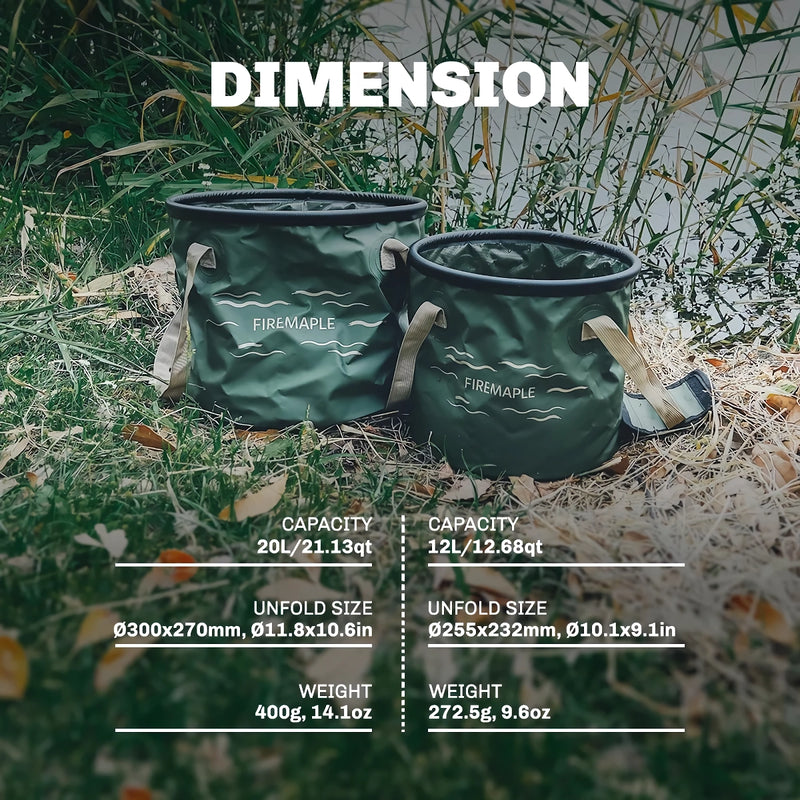 collapsible camping bucket food grade, view 7 - MRSLM