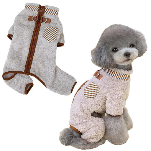 warm fleece dog jumpsuit - MRSLM