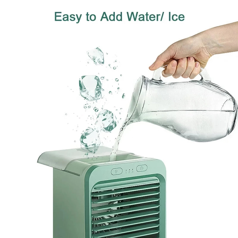 portable mini air cooler desktop fan, view 5 - MRSLM