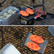 portable nonstick BBQ frying plate, view 5 - MRSLM