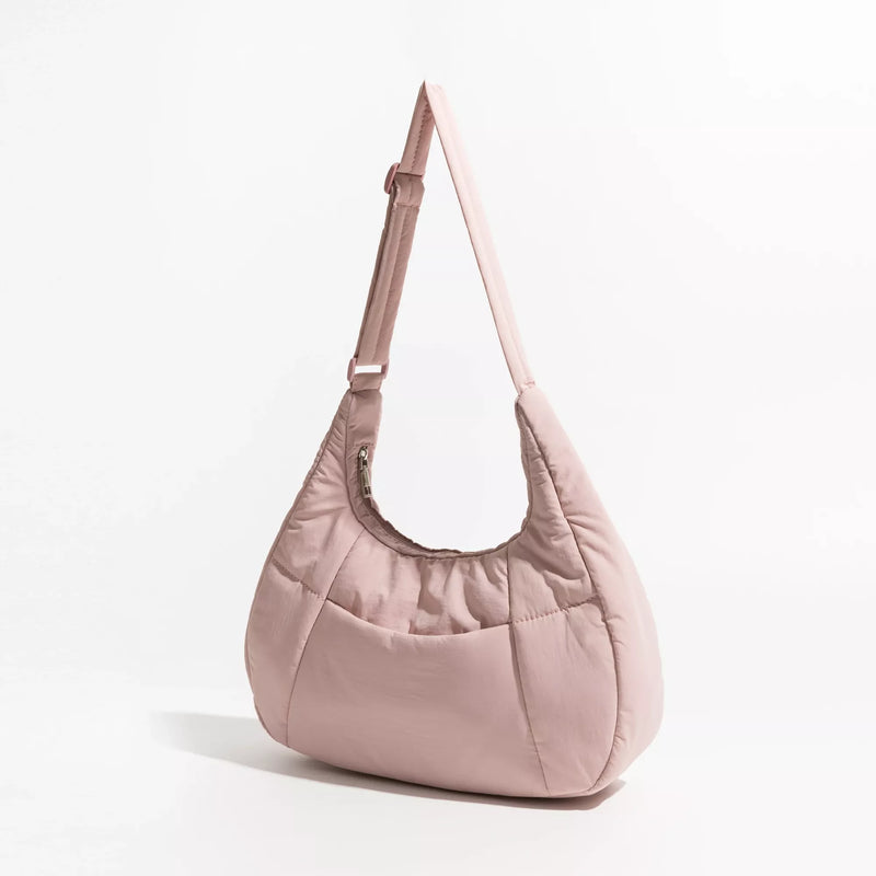 half moon puffer shoulder bag, view 9 - MRSLM