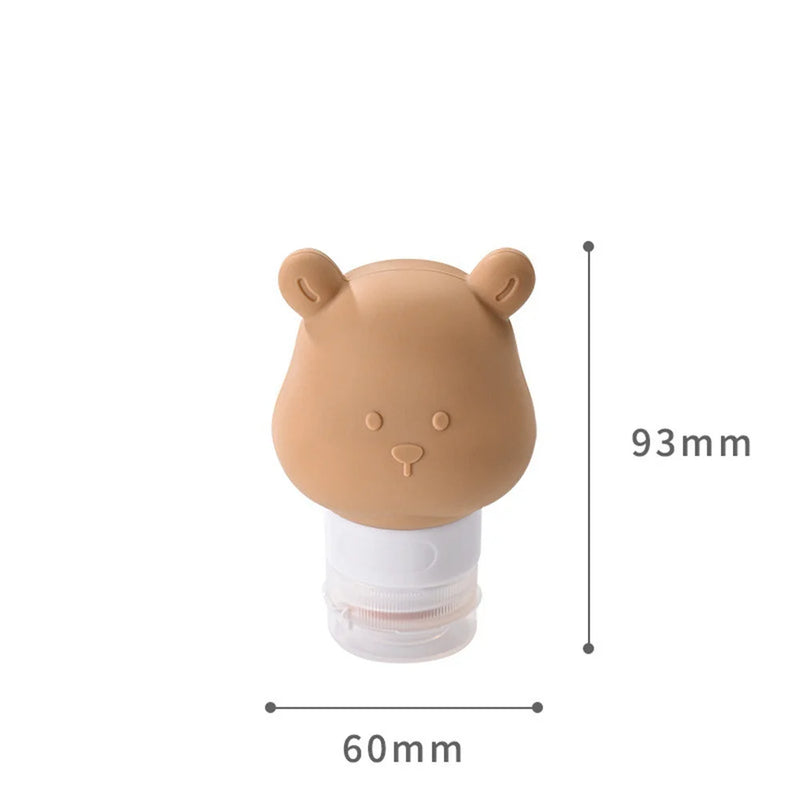 80ml silicone bear travel lotion bottle, view 2 - MRSLM