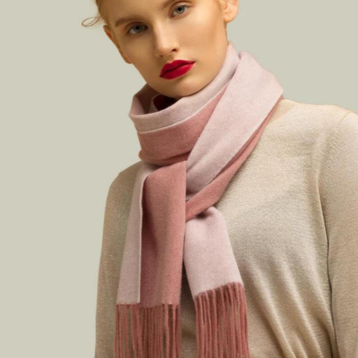Double-sided wool scarf, shawl and wrap - MRSLM