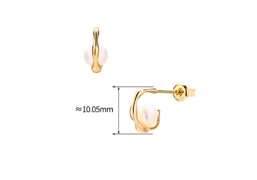 sterling silver pearl earrings - MRSLM