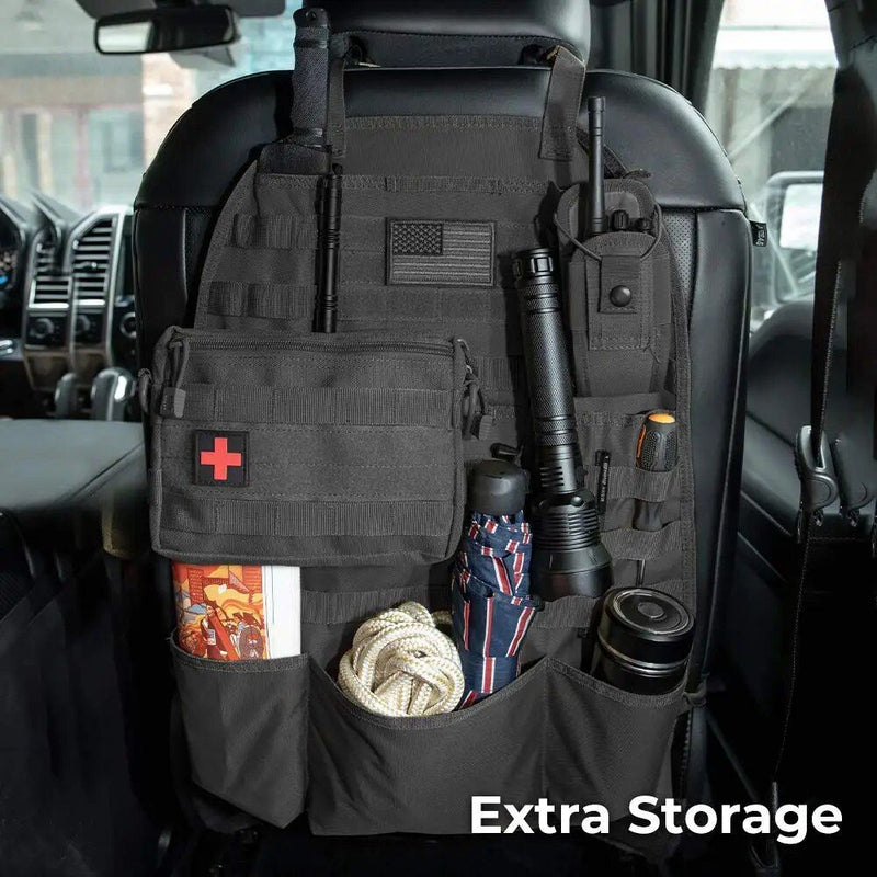 tactical car seat back organizer with molle, view 8 - MRSLM