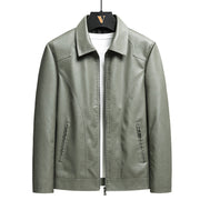 Men's thin faux leather jacket, view 7 - MRSLM