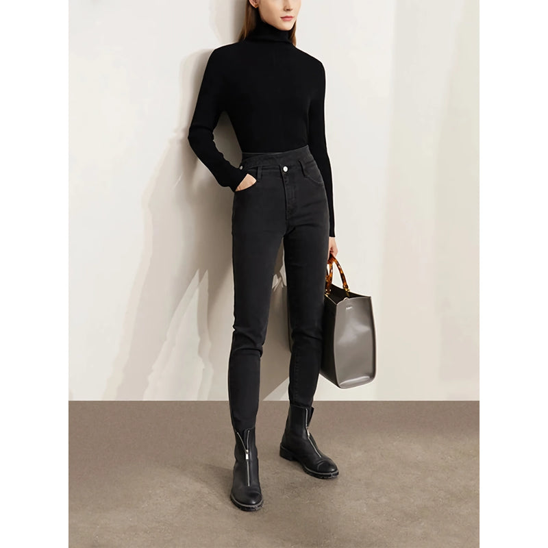 slim high waist jeans for women, view 3 - MRSLM