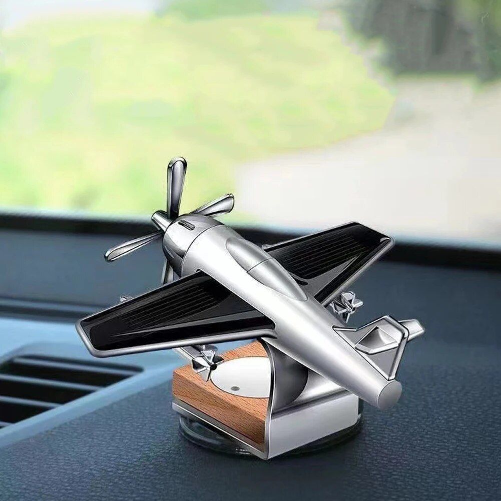 Solar-Powered Aircraft Car Air Freshener and Ornament