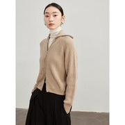 heavy wool cardigan for women, view 5 - MRSLM