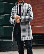 Men's slim fit suit collar coat, view 4 - MRSLM