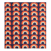 colorful rainbow cotton knitted throw blanket, view 2 - MRSLM