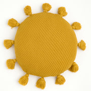 fluffy round tassel seat cushion, view 2 - MRSLM