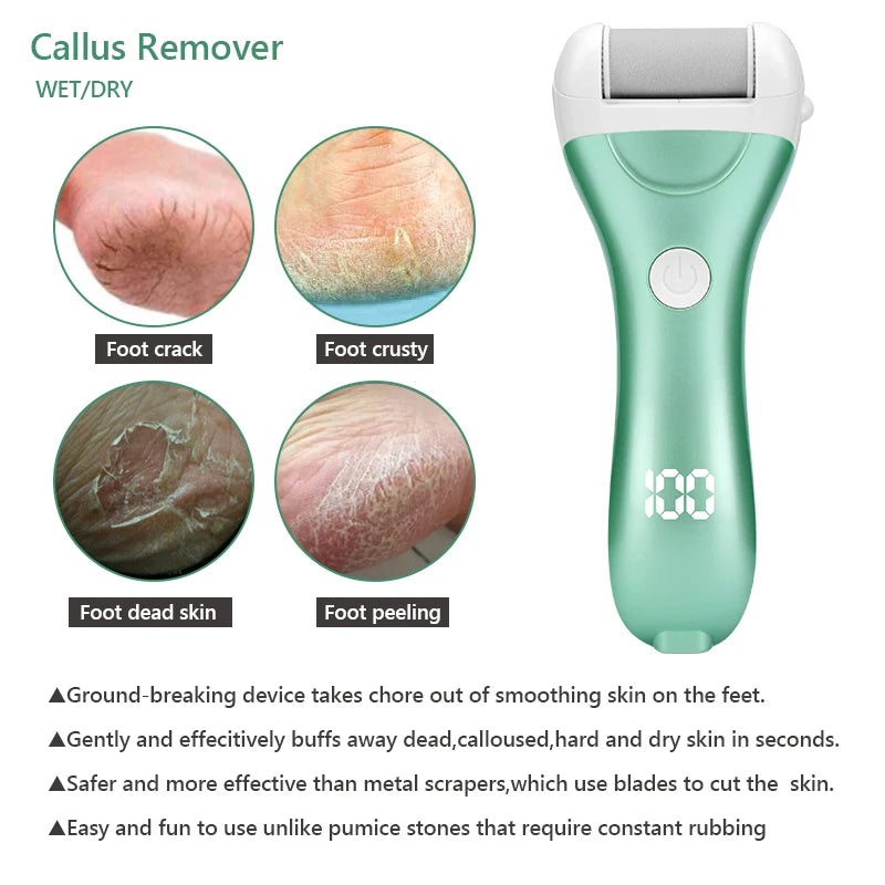 USB rechargeable electric pedicure foot file, view 5 - MRSLM