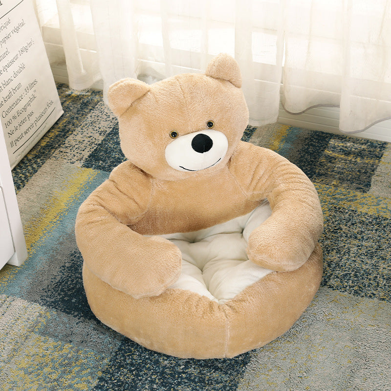 plush dog kennel bed, view 6 - MRSLM