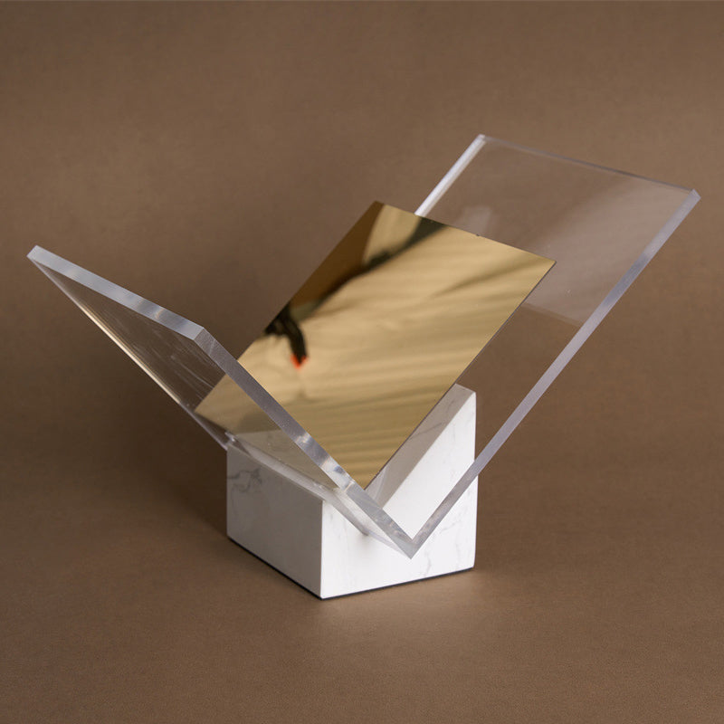 marble and acrylic book stand, view 4 - MRSLM