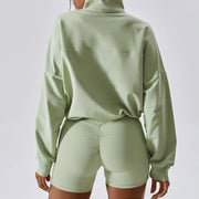 Cotton oversized hoodie with zipper, view 10 - MRSLM