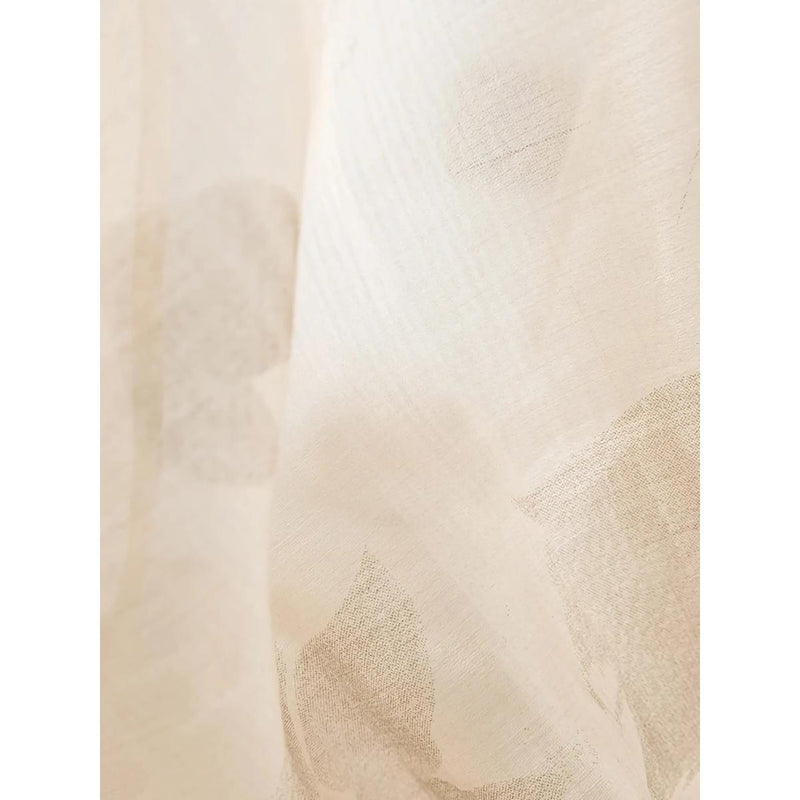 Beige floral print chiffon blouse, view 7 - MRSLM