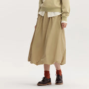high-waisted a-line midi skirt, view 7 - MRSLM