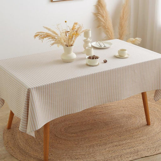 striped cotton linen tablecloth - MRSLM