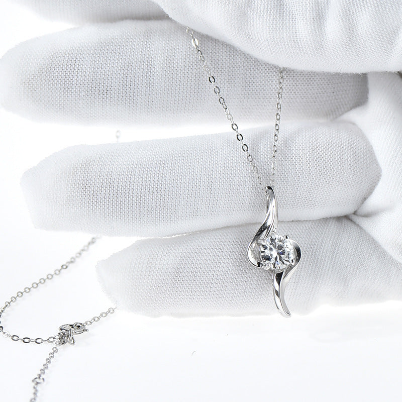 personalized sterling silver necklace, view 5 - MRSLM