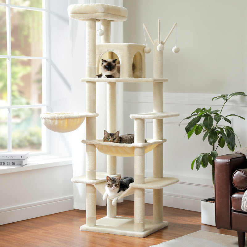7-level cat tree tower, view 2 - MRSLM