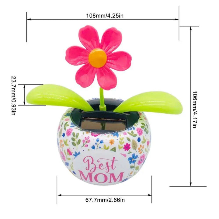 Sunny Bloom Solar-Powered Dancing Flower & Butterfly Bobblehead