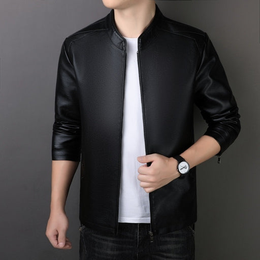 men's loose PU leather coat - MRSLM