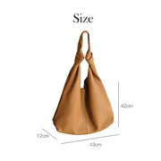 oversized leather hobo bag, view 11 - MRSLM