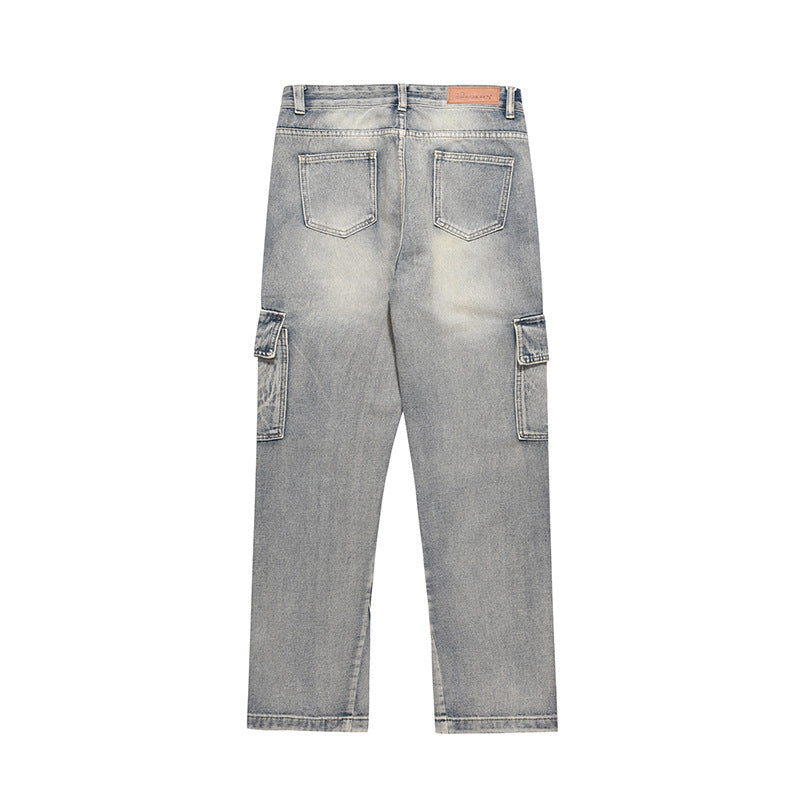 Retro multi-pocket workwear jeans, view 7 - MRSLM