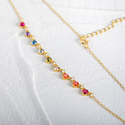 silver collarbone necklace, view 8 - MRSLM