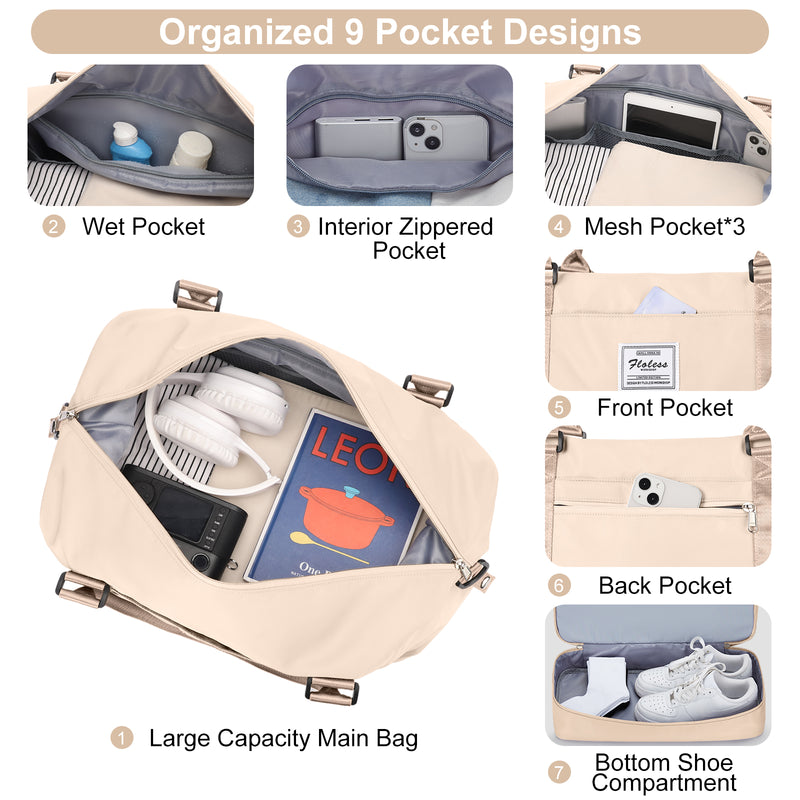 weekender gym duffel bag, view 9 - MRSLM